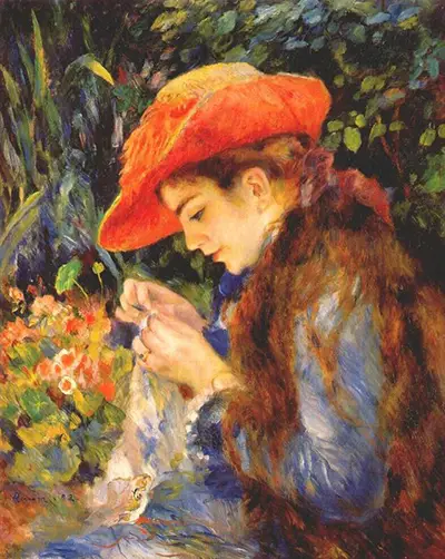 Marie Therese Durand Ruel Sewing Pierre-Auguste Renoir